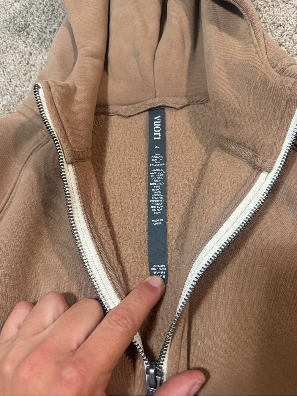 Vuori Camel Restore Half-zip Hoodie - Picture 5 of 6